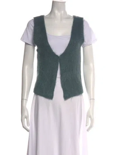 Pre-owned Aisling Camps Mohair Open Front Sweater In Grey