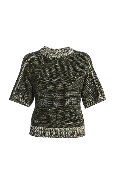 Aisling Camps Mouline Perfect Cotton-blend Shirt In Green