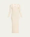 Aisling Camps Pebble Cutout Merino Wool Dress In Ivory
