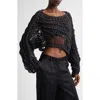 Aisling Camps Ripple Macramé Pullover Top In Black