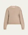 Aisling Camps Sculpted Merino Wool Pullover In Sand