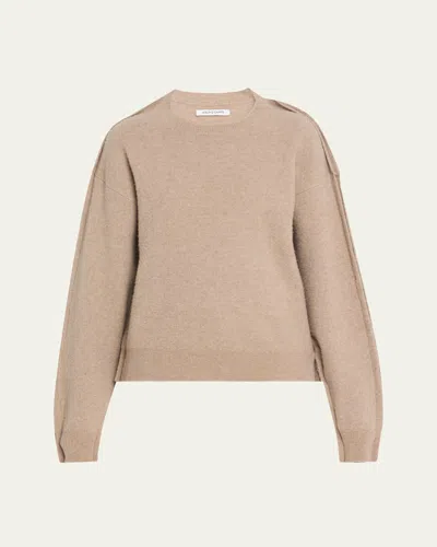 Aisling Camps Sculpted Merino Wool Pullover In Brown