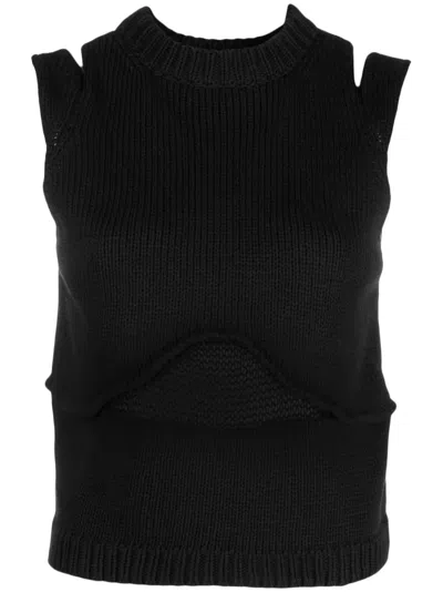 Aisling Camps Steph Cut-out Crop Top In Black