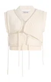 Aisling Camps Tortoise Cotton-blend Vest In Ivory