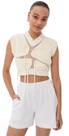 Aisling Camps Tortoise Cotton-blend Vest In Neutral