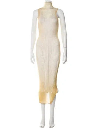 Pre-owned Aisling Camps Turtleneck Long Dress W/ Tags In Neutrals