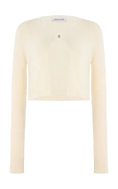 Aisling Camps Twinset Wool-blend Cardigan In Neutral