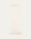 Aisling Camps Wave Boatneck Mesh-knit Maxi Dress In Ivory