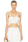 Aisling Camps Wave Bra Top In Ivory