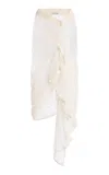 Aisling Camps Wave Cotton-blend Skirt In Ivory