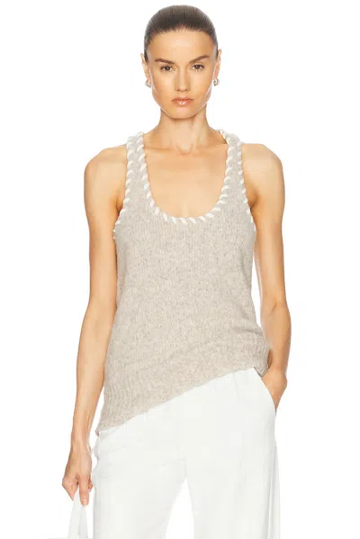 Aisling Camps Whip Stitch Tank Top In Putty & Ivory