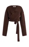 Aisling Camps Wool Wrap Jacket In Brown