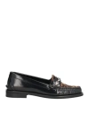 Aiyana Woman Loafers Black Size 7 Leather In Black