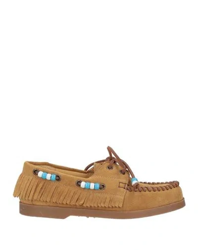 Aiyana Woman Loafers Camel Size 8 Leather In Beige