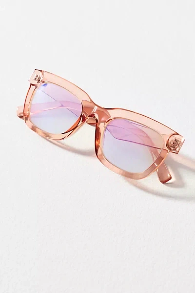 Aj Morgan Curved Square Readers In Pink