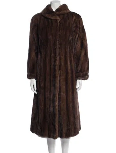 Pre-owned A.j. Ugent Furs Vintage Mink Fur Coat In Brown