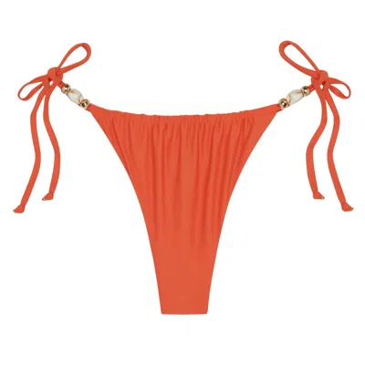 Aja Swimline Women's Selene Bikini Bottom - Embellished - Orange