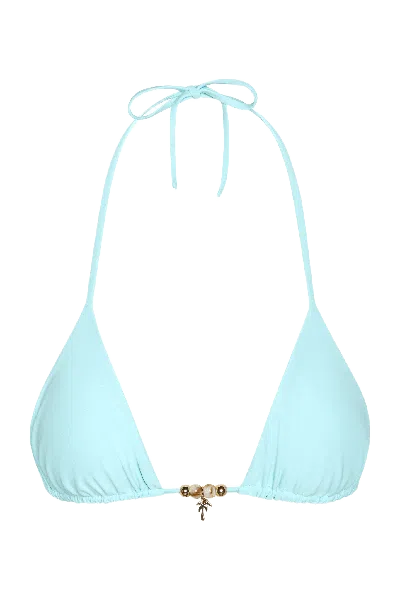 Aja Swimline Women's Selene Bikini Top - Embellished - Blue