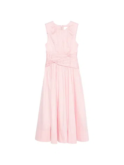 Aje Agatha Knot-detail Midi Dress In Pink