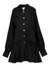 Aje Alexa Buttoned-up Minidress In Black