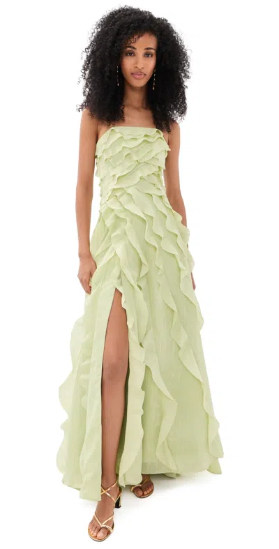 Aje Allairie Gown Sea Green
