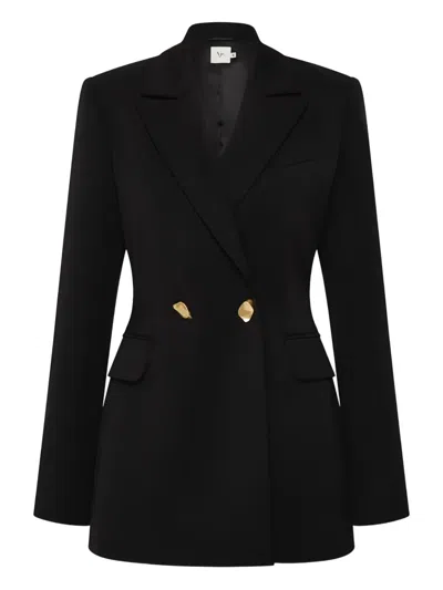 Aje Amber Double-breasted Blazer In Black