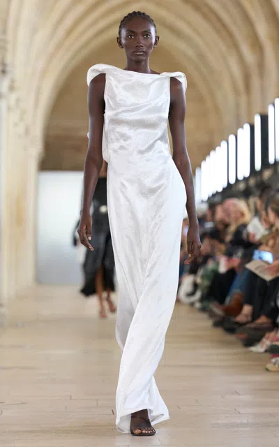 Aje Ana Backless Gown In White