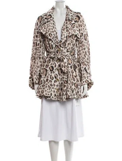 Pre-owned Aje Animal Print Coat In Neutrals