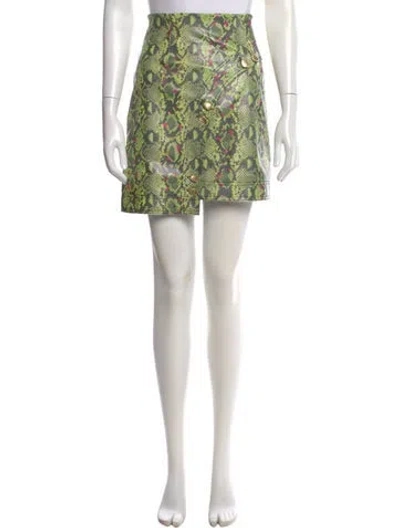 Pre-owned Aje Animal Print Mini Skirt In Neutral