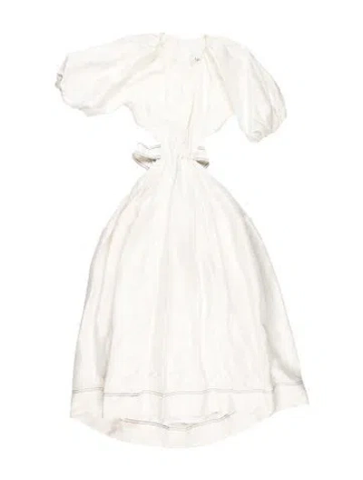 Pre-owned Aje Asymmetrical Long Dress In White