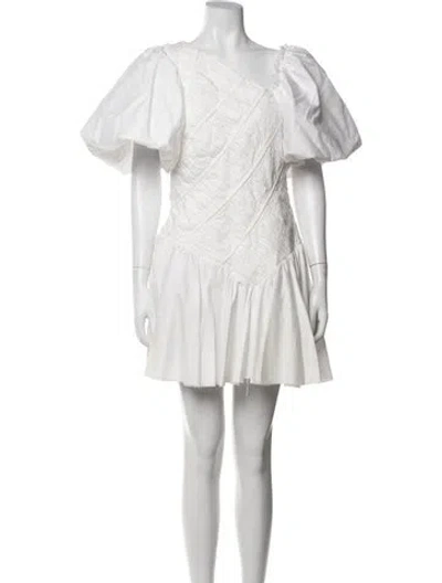 Pre-owned Aje Asymmetrical Mini Dress In Neutrals