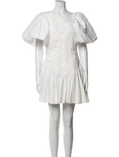 Pre-owned Aje Asymmetrical Mini Dress In Neutrals