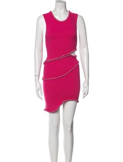 Pre-owned Aje Asymmetrical Mini Dress In Pink