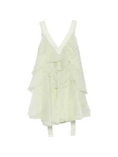 Aje Athena Ruffled Dress In Green
