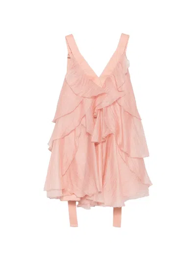Aje Athena Ruffled Mini Dress In Pink