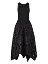 Aje Atlas Floral-lace Dress In Black