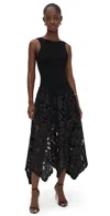 Aje Atlas Floral-lace Dress In Black