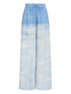 Aje Atomic Silk Trousers In Blue