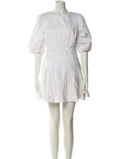 Pre-owned Aje Bateau Neckline Mini Dress In Neutral