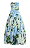 Aje Behold Cotton Maxi Dress In Blue