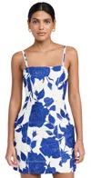 Aje Belonging Rouleau Strap Floral Mini Dress In Neo Rose
