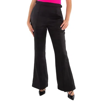 Aje Black Linen-blend Elements Flared Pant