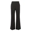 Aje Black Linen-blend Elements Flared Pant In Black