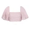 Aje Esme Cropped Organza Top In Pink