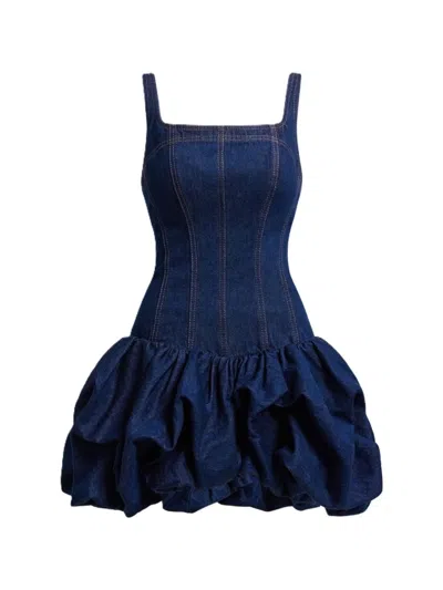 Aje Briar Denim Mini Dress In Blue