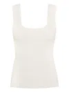 Aje Bronte Ribbed Tank Top In White