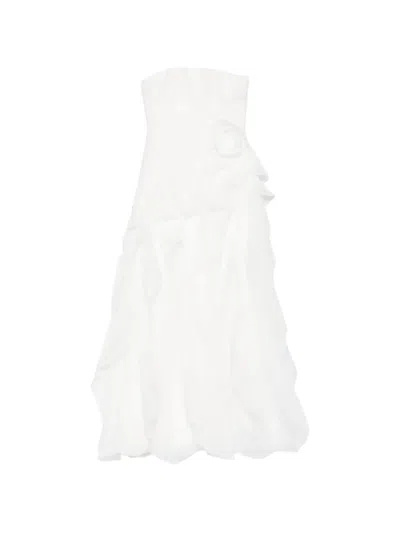 Aje Canyon Ruffled Gown In White