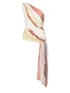 Aje Capture One-shoulder Draped Top In Multi