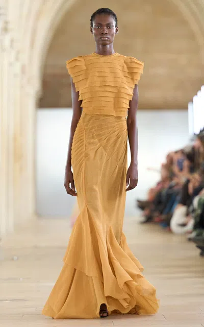 Aje Carina Gown In Orange