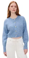 Aje Celine Buttoned Cardigan In Blue